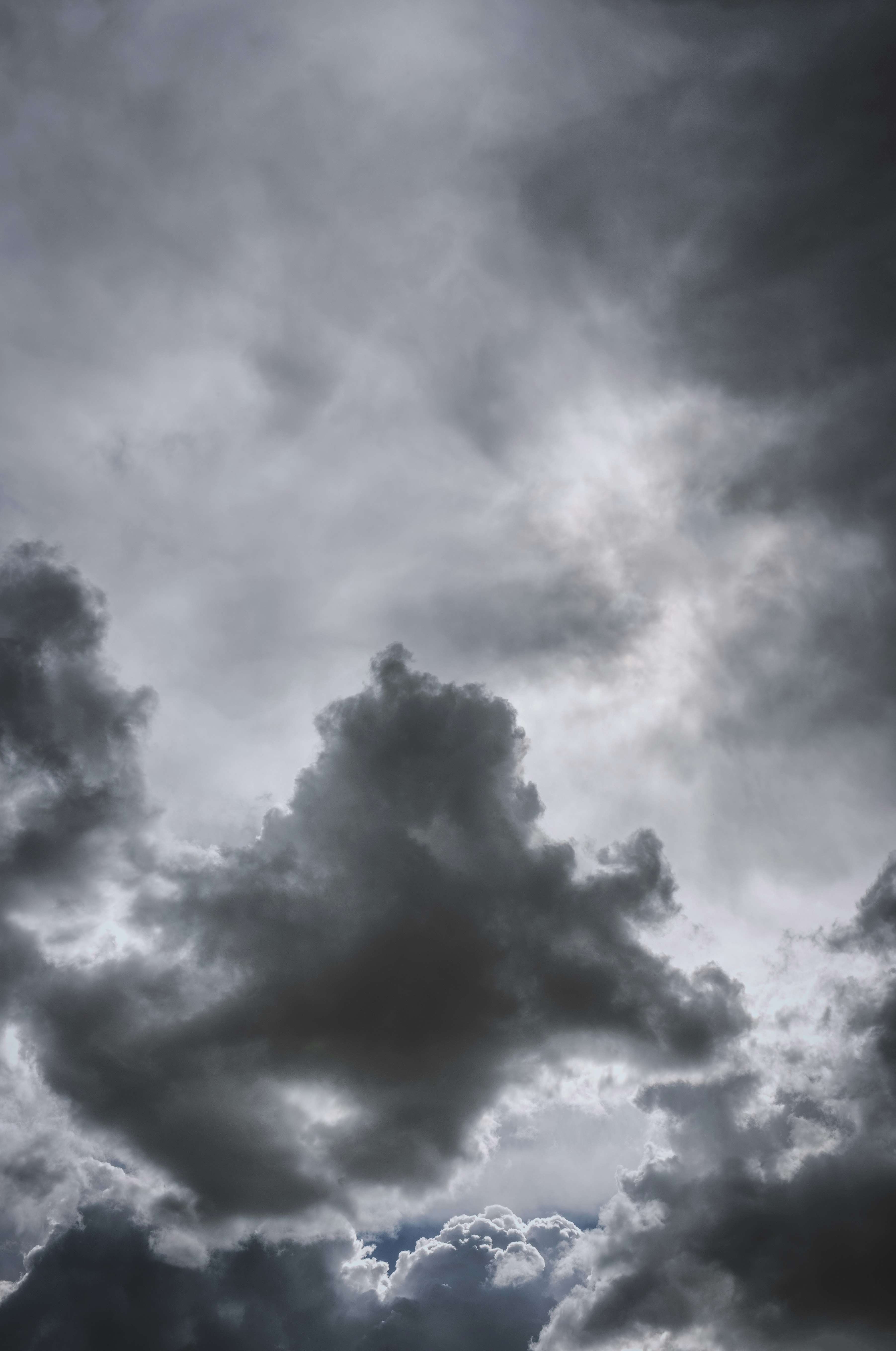 grayscale photo of clouds